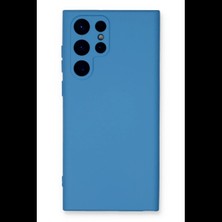 Samsung Galaxy S23 Ultra Kılıf Nano Içi Kadife Silikon - Mavi