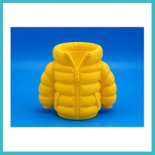Defne Store 3D Baskı Şişme Mont Kalemlik - Masaüstü Organizer-Sarı Dfnbez