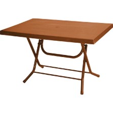 Daystone Smart Metal Ayaklı Plastik Masa 70*120 Teak 1 Adet