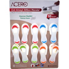 Acero Çok Amaçlı Silikon Mandal 10 Lu 38302 1 Adet
