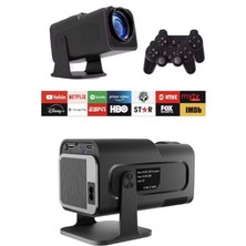 MiraLive Çift Kollu Projeksiyon Taşınabilir Game Projektör Full Hd 1080P 4K Projeksiyon Gamepad