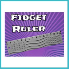 Defne Store 3D Baskı Dokunsal Fidget Cetveli - Kabartmalı Stres ve Odaklanma Oyuncağı - Gri Dfnbez