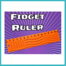Defne Store 3D Baskı Dokunsal Fidget Cetveli - Kabartmalı Stres ve Odaklanma Oyuncağı - Turuncu Dfnbez