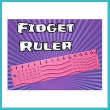 Defne Store 3D Baskı Dokunsal Fidget Cetveli - Kabartmalı Stres ve Odaklanma Oyuncağı - Pembe Dfnbez