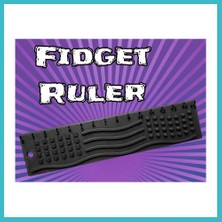 Defne Store 3D Baskı Dokunsal Fidget Cetveli - Kabartmalı Stres ve Odaklanma Oyuncağı - Siyah Dfnbez