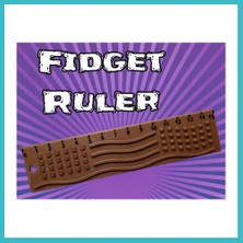 Defne Store 3D Baskı Dokunsal Fidget Cetveli - Kabartmalı Stres ve Odaklanma Oyuncağı - Kahverengi Dfnbez