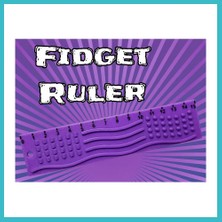 Defne Store 3D Baskı Dokunsal Fidget Cetveli - Kabartmalı Stres ve Odaklanma Oyuncağı - Mor Dfnbez