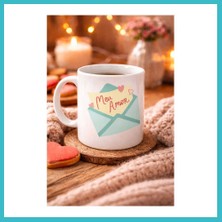 Defne Store Meu Amor Tasarımlı Porselen Kupa Model 11 - Romantik Kalp Desenli Sevgili Kupası - Özel Tasarım Kahve & Çay Kupası Dfnbez