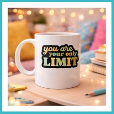 Defne Store You Are Your Only Limit Yazılı Porselen Kupa Model 142 – “tek Sınır Sensin” Motivasyon Kupası – Ilham Veren Kahve & Çay Kupası Dfnbez