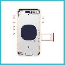 Defne Store iPhone 8 Plus Uyumlu Boş Kasa Arka Kapak Gold Dfnbez