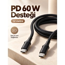 Epilons 60W Pd Hızlı Şarj Destekli LED Göstergeli Type C Kablo