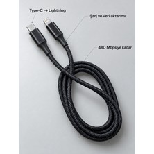 Epilons Uzun ve Dayanıklı Type C Lightning Pd Hızlı Şarj Kablosu