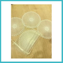 Defne Store 6 Lı Dantel Kahve Sunumluğu 15X15 cm Asorti Desenli Bardak Altlığı Türk Kahvesi Fincan Sunum Seti Dfnbez