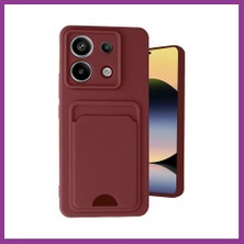 Bezos Redmi Note 13 Pro 5g Kılıf Kelvin Kartvizitli Silikon - Bordo Atg