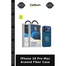 Carlburn iPhone 18 Pro Max Aramid Fiber Case Teknik Parça Manyetik Koruma Telefon Aksesuarı