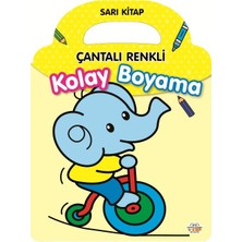 0-6 Yaş Yayınları Çantalı Renkli Kolay Boyama- Sarı Kitap