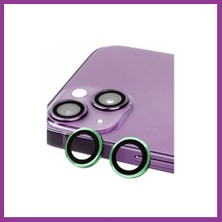 Bezos iPhone 13 Mini Uyumlu Raze Metal Kamera Lens - Yeşil Atg
