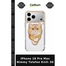 Carlburn iPhone 18 Pro Max Nimmy Telefon Kılıfı 3D Stil Sahibi Kedi Desenli Dekoratif Kap
