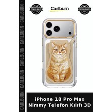 Carlburn iPhone 18 Pro Max Nimmy Telefon Kılıfı 3D Pratik Tasarım Nakışlı Aksesuar Şık Kılıf