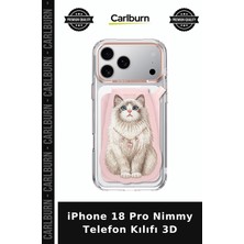 Carlburn iPhone 18 Pro Nimmy Telefon Kılıfı 3D Manyetik Kapak Cihaz Örtüsü Nakışlı Kılıf