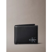 Calvin Klein Calvın Kleın Erkek Marka Logolu Birden Fazla Kart Yuvalı Kağıt Para Bölmeli Siyah Cüzdan LV04D1270G Ub1