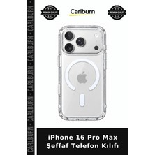 Carlburn iPhone 16 Pro Max Şeffaf Telefon Kılıfı Cep Kapağı Akıllı Kap Mobil Koruma