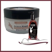 Storeşahin Süper Three Brand Whitening Cream 3 Adet Arnavut Kremi 50ML Kremi ile 120ML Playboy Masaj Yağı SHN0720