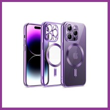 Bezos iPhone 13 Pro Max Uyumlu Kılıf Kross Magneticsafe Kapak - Mor Atg