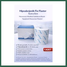 Vintessy Vıntessy Hipoalerjenik Fix Flaster 5 cm x 5 M Nonwoven Medikal Sabitleme Bandı Yapışkanlı Pansuman Flasteri BZS01