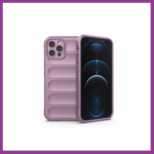 Bezos iPhone 12 Pro Uyumlu Kılıf Optimum Silikon - Mor Atg