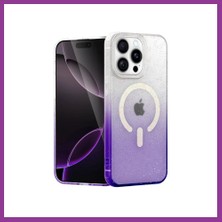 Bezos iPhone 14 Pro Max Uyumlu Pummel Shiny Magsafe Kapak - Mor Atg