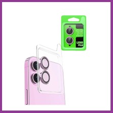 Bezos iPhone 16 Plus Uyumlu Raze Metal Kamera Lens - Pembe Atg