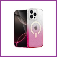 Bezos iPhone 14 Pro Uyumlu Pummel Shiny Magsafe Kapak - Pembe Atg