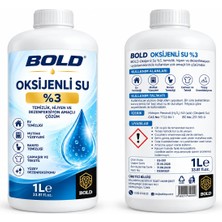 Bold Oksijenli Su %3 Hidrojen Peroksit H₂o₂ – Antibakteriyel Temizlik Çözeltisi 1 Litre