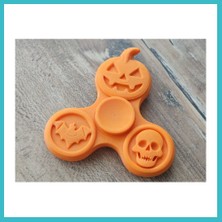 Defne Store 3D Baskı Balkabağı Yarasa ve Kurukafa Figürlü Fidget Spinner Turuncu Dfnbez