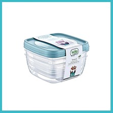 Defne Store 02 1040 Trend 3lu Kare Saklama Kabı Dfnbez