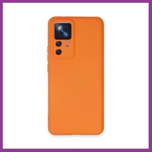 Bezos Mi 12T Pro Uyumlu Kılıf Nano Içi Kadife Silikon - Turuncu Atg
