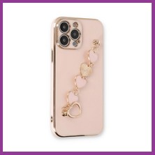 Bezos iPhone 14 Pro Max Uyumlu Kılıf Esila Silikon - Pudra Atg