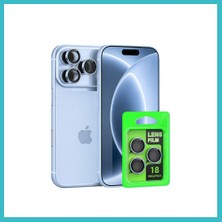 Defne Store iPhone 18 Pro Uyumlu Raze Metal Kamera Lens - Açık Mavi Dfnbez