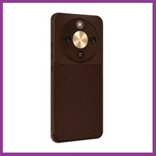 Bezos Huawei Honor Magic 8 Lite Uyumlu Auto Focus Karbon Kapak - Kahverengi Atg