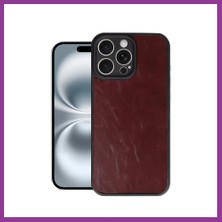 Bezos iPhone 16 Pro Max Uyumlu Kılıf Aras Deri Kapak - Bordo Atg