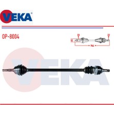 Veka KOMPLE AKS SAĞ OPEL ASTRA G F69 1998-2005 ZAFİRA A T98 99+ MERİVA B 2010+ 964 MM. 374322 OP-8004