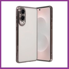 Bezos Samsung Galaxy S25 Uyumlu Edge Lensli Silikon - Titan Gri Atg