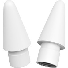 Str Store Apple Pencil Uyumlu Silikon Yedek Uç, 1. Nesil / 2. Nesil/pro/usb-C Için, iPad Pro/air/mini Uyumlu (Beyaz 2'li Paket)