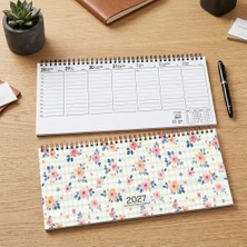 Keskin Color Keskin 2027-AJ-65 12*33,5 Spr.haftalık Masa Ajandası-Çiçek
