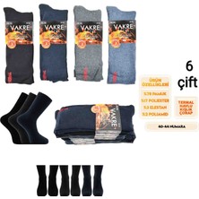 Vakre 9168 (40-44) Erkek Termal Havlu Kışlık Çorap 6 Çift