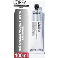 Koyu Kumral Renkli L'oréal Professionnel Majirel 6 Krem Saç Boyası 100ML Uzun Süre Kalıcı Canlı Renkler