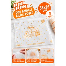 Palpak Bebek ve Çocuk Ürünleri Için Ayıcık Desenli Fermuarlı Saklama Torbası ( 26X33 cm )