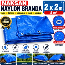 Naylon Branda Mavi Su Geçirmez Kamp Brandası Örtülük Korumalık 2 x 2 ( 4m2) Üst Kalite
