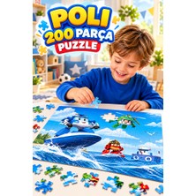 Farbu Oyuncak Robocar Poli 200 Parça Puzzle Yapboz Renkli ve Eğlenceli Yüksek Baskı Kaliteli 33 x 48 cm Puzzle